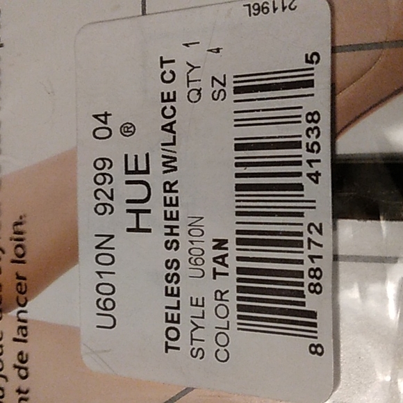 HUE Accessories Hue So Sexy French Lace Sheers Control Top